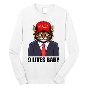 9 Lives Baby Trump 2024 You Missed Again Long Sleeve Shirt