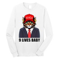 9 Lives Baby Trump 2024 You Missed Again Long Sleeve Shirt