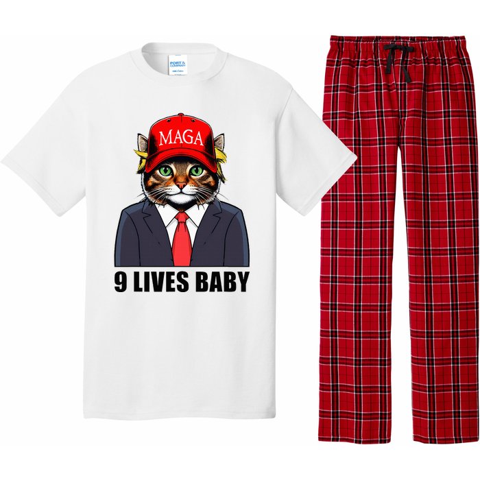 9 Lives Baby Trump 2024 You Missed Again Pajama Set