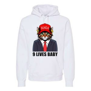 9 Lives Baby Trump 2024 You Missed Again Premium Hoodie