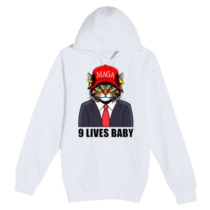 9 Lives Baby Trump 2024 You Missed Again Premium Pullover Hoodie