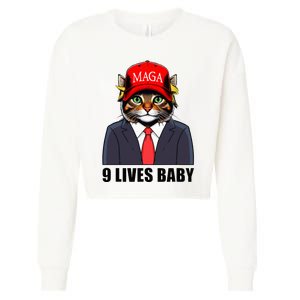 9 Lives Baby Trump 2024 You Missed Again Cropped Pullover Crew