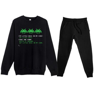 99 Little Bugs In The Code Software Engineer Programmer Premium Crewneck Sweatsuit Set