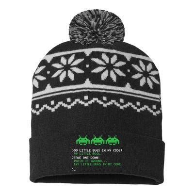 99 Little Bugs In The Code Software Engineer Programmer USA-Made Snowflake Beanie