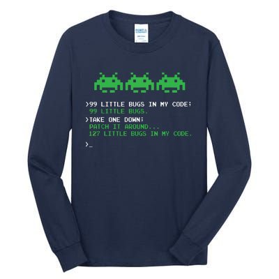 99 Little Bugs In The Code Software Engineer Programmer Tall Long Sleeve T-Shirt