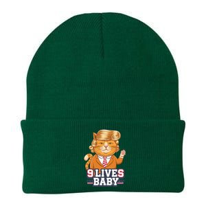 9 Lives Baby Trump Cat Funny Political Humor Design Knit Cap Winter Beanie