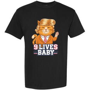 9 Lives Baby Trump Cat Funny Political Humor Design Garment-Dyed Heavyweight T-Shirt