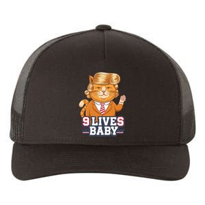 9 Lives Baby Trump Cat Funny Political Humor Design Yupoong Adult 5-Panel Trucker Hat