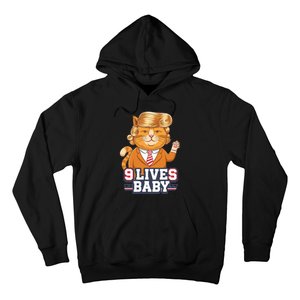 9 Lives Baby Trump Cat Funny Political Humor Design Hoodie