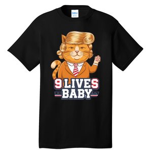 9 Lives Baby Trump Cat Funny Political Humor Design Tall T-Shirt