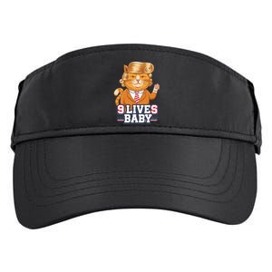 9 Lives Baby Trump Cat Funny Political Humor Design Adult Drive Performance Visor