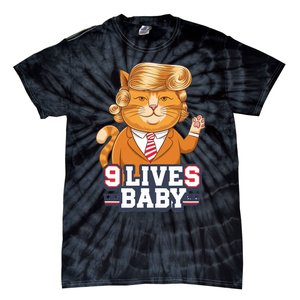 9 Lives Baby Trump Cat Funny Political Humor Design Tie-Dye T-Shirt