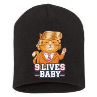 9 Lives Baby Trump Cat Funny Political Humor Design Short Acrylic Beanie