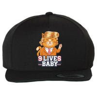 9 Lives Baby Trump Cat Funny Political Humor Design Wool Snapback Cap