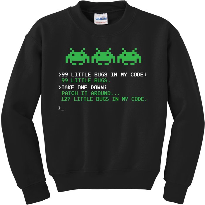 99 Little Bugs In The Code Software Engineer Programmer Kids Sweatshirt