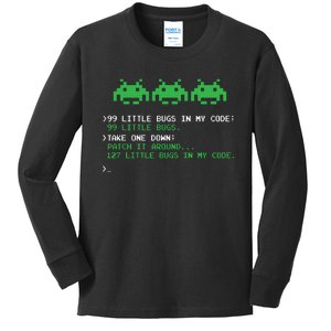 99 Little Bugs In The Code Software Engineer Programmer Kids Long Sleeve Shirt