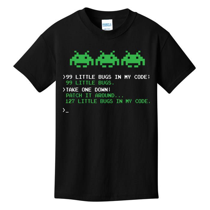 99 Little Bugs In The Code Software Engineer Programmer Kids T-Shirt