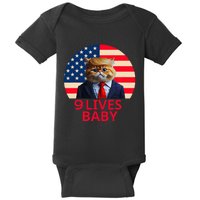 9 Lives Baby Trump Cute Cat 9 Lives Baby Baby Bodysuit