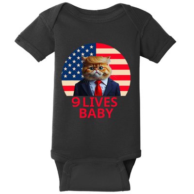 9 Lives Baby Trump Cute Cat 9 Lives Baby Baby Bodysuit