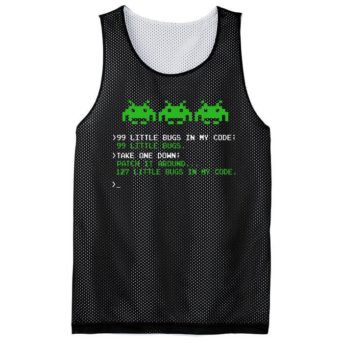 99 Little Bugs In The Code Software Engineer Programmer Mesh Reversible Basketball Jersey Tank