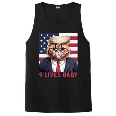 9 Lives Baby Funny Cat Trump Nine Lives Cat In Suite PosiCharge Competitor Tank