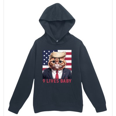 9 Lives Baby Funny Cat Trump Nine Lives Cat In Suite Urban Pullover Hoodie