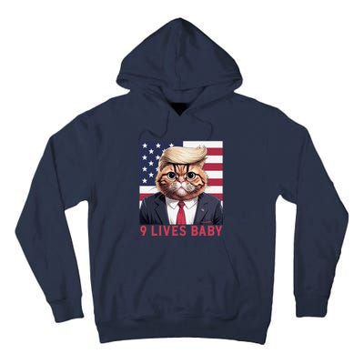 9 Lives Baby Funny Cat Trump Nine Lives Cat In Suite Tall Hoodie