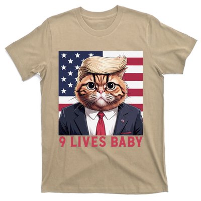 9 Lives Baby Funny Cat Trump Nine Lives Cat In Suite T-Shirt