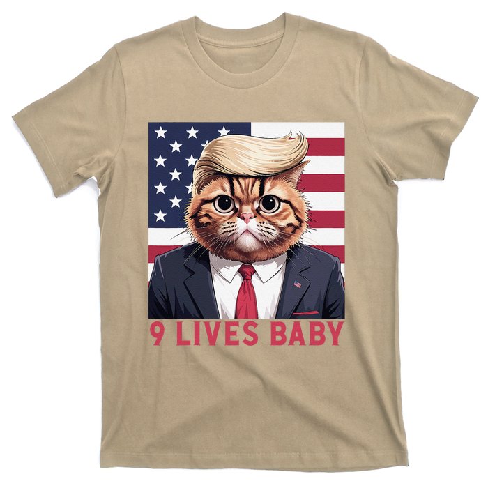 9 Lives Baby Funny Cat Trump Nine Lives Cat In Suite T-Shirt