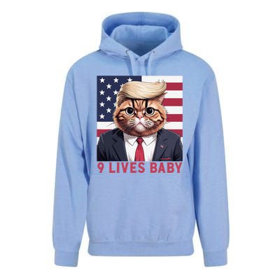 9 Lives Baby Funny Cat Trump Nine Lives Cat In Suite Unisex Surf Hoodie