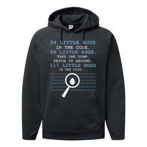 99 Little Bugs In The Code Performance Fleece Hoodie