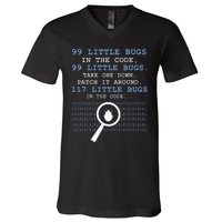 99 Little Bugs In The Code V-Neck T-Shirt