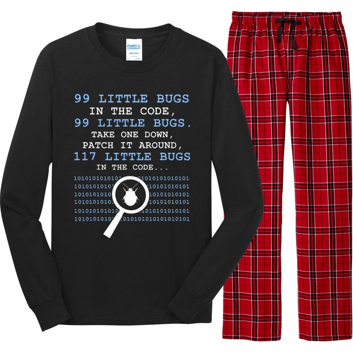 99 Little Bugs In The Code Long Sleeve Pajama Set