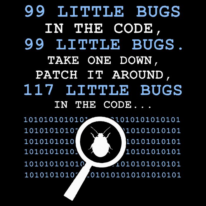 99 Little Bugs In The Code Flat Bill Trucker Hat