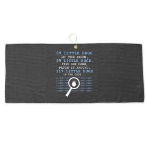 99 Little Bugs In The Code Large Microfiber Waffle Golf Towel