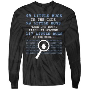 99 Little Bugs In The Code Tie-Dye Long Sleeve Shirt