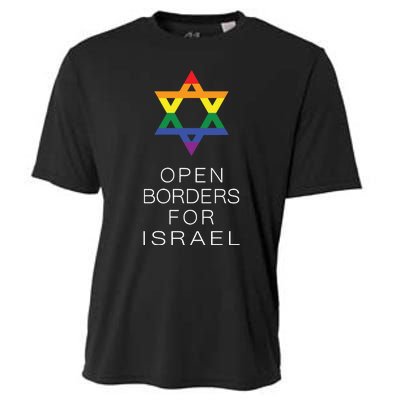 9Mmsmg Lgbtq Jewish Pride Open Borders For Israel Cooling Performance Crew T-Shirt