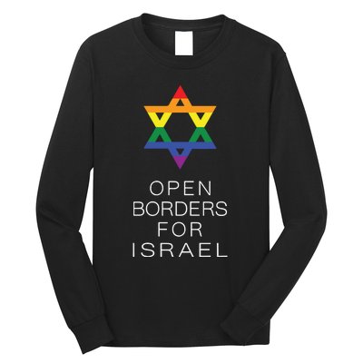 9Mmsmg Lgbtq Jewish Pride Open Borders For Israel Long Sleeve Shirt