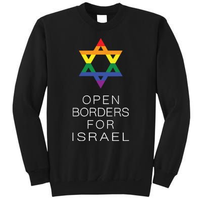 9Mmsmg Lgbtq Jewish Pride Open Borders For Israel Sweatshirt