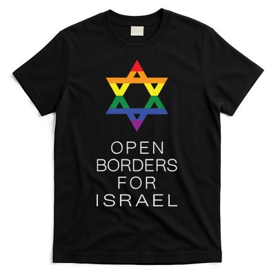 9Mmsmg Lgbtq Jewish Pride Open Borders For Israel T-Shirt