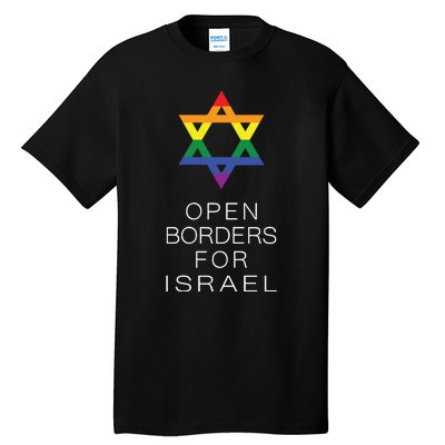 9Mmsmg Lgbtq Jewish Pride Open Borders For Israel Tall T-Shirt