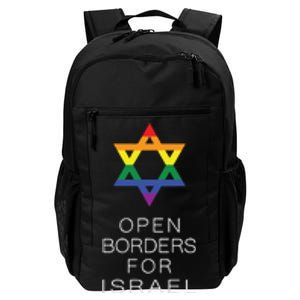 9Mmsmg Lgbtq Jewish Pride Open Borders For Israel Daily Commute Backpack