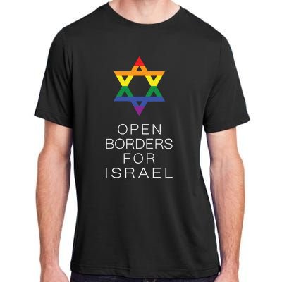 9Mmsmg Lgbtq Jewish Pride Open Borders For Israel Adult ChromaSoft Performance T-Shirt