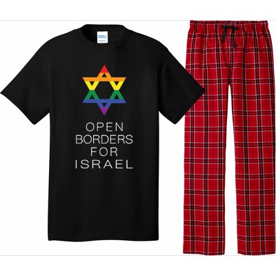 9Mmsmg Lgbtq Jewish Pride Open Borders For Israel Pajama Set