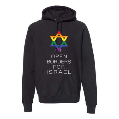 9Mmsmg Lgbtq Jewish Pride Open Borders For Israel Premium Hoodie