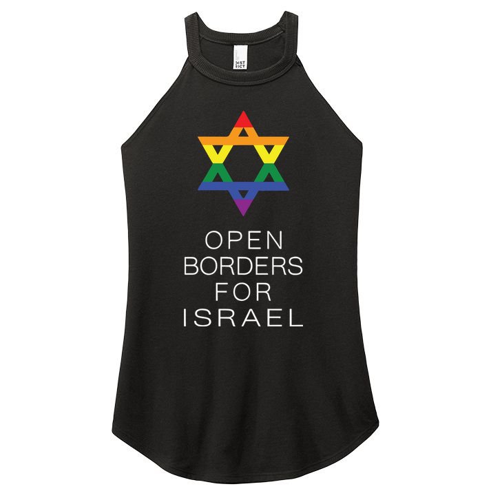 9Mmsmg Lgbtq Jewish Pride Open Borders For Israel Women's Perfect Tri Rocker Tank
