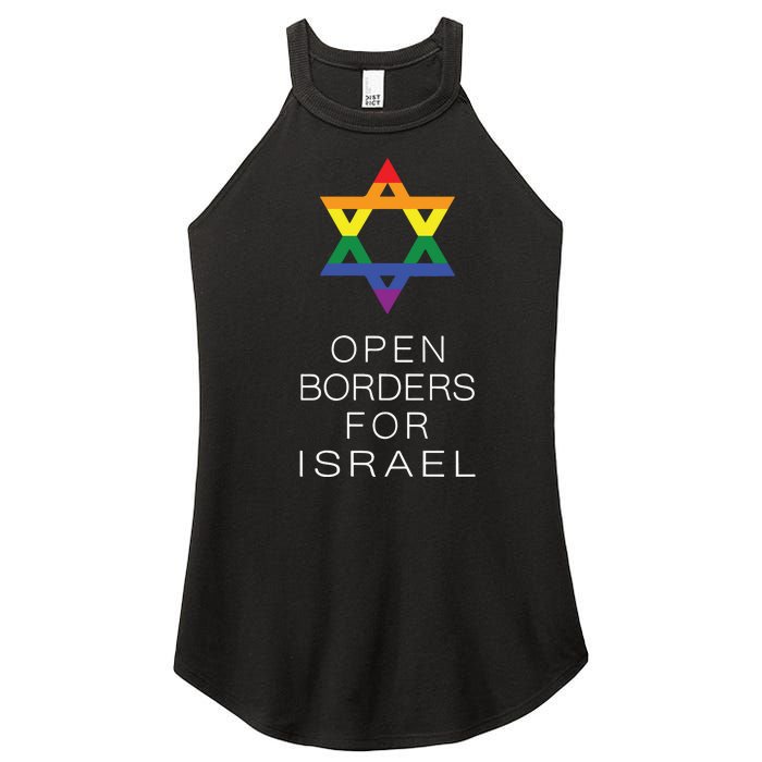 9Mmsmg Lgbtq Jewish Pride Open Borders For Israel Women’s Perfect Tri Rocker Tank