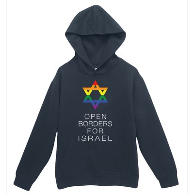 9Mmsmg Lgbtq Jewish Pride Open Borders For Israel Urban Pullover Hoodie