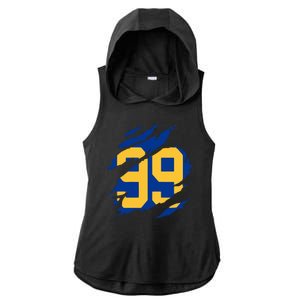 99 LA RAMS Ladies PosiCharge Tri-Blend Wicking Draft Hoodie Tank