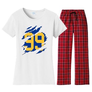 99 LA RAMS Women's Flannel Pajama Set